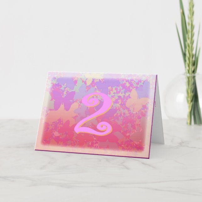 Pastel Butterflies Karte (Vorderseite)