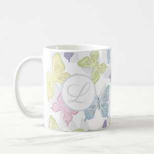 Pastel Butterflies Muster 11 oz Klassische Tasse