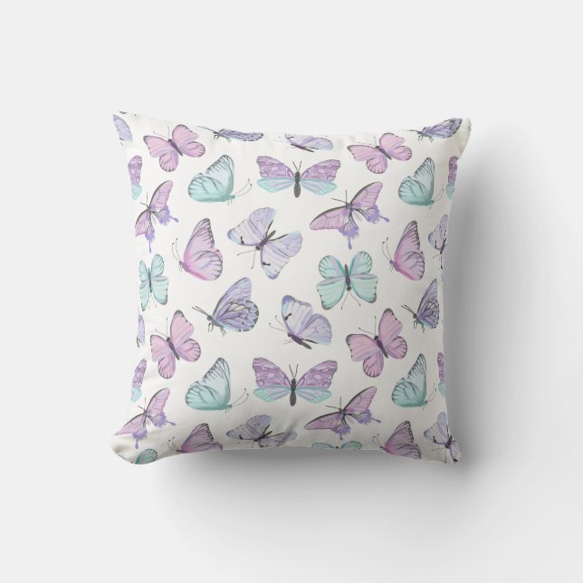 Pastel Butterfly Dream Pillow Kissen (Vorderseite)