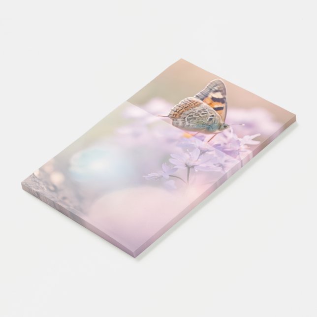 Pastel Butterfly Garden Post-it Klebezettel (angewinkelt)