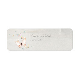 Pastel Butterfys Design Address Labels