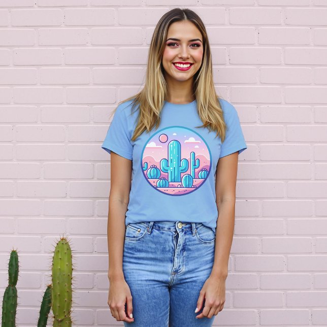 Pastel Cacti Wüste für Cactus Lover T-Shirt (Pastel Cacti Desert for Cactus Lover T-Shirt)