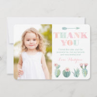 Pastel Cactus Dankeschön-Karte von Girl