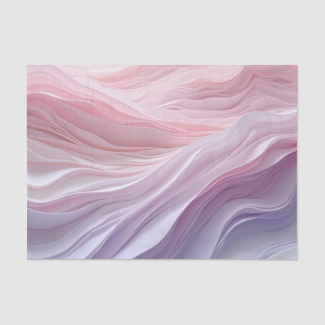 Pastel Calming Wave Muster Seidenpapier (Vorderseite)