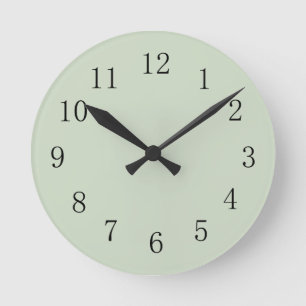 Pastel Camo Green Round (Medium) Wall Clock Runde Wanduhr