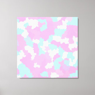 Pastel Camouflage Abstrakt Art Muster Leinwanddruck
