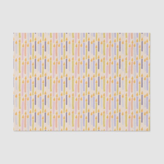 Pastel Candle Pattern - Papier aus Whimsikgewebe (Vorderseite)