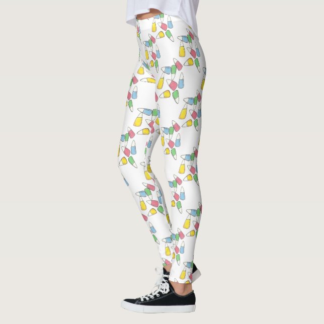 Pastel Candy Mais Osterkörbe Kerzen Leggings (Links)