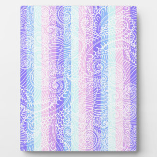 Pastel Candy Wirbel Streifenfantasiemuster Fotoplatte