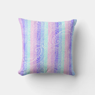 Pastel Candy Wirbel Streifenfantasiemuster Kissen
