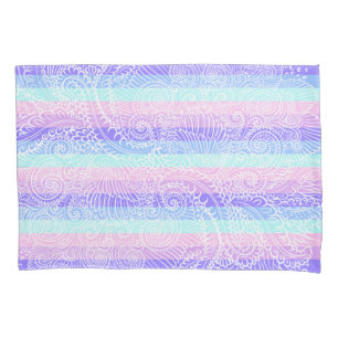 Pastel Candy Wirbel Streifenfantasiemuster Kissenbezug