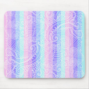 Pastel Candy Wirbel Streifenfantasiemuster Mousepad