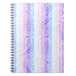 Pastel Candy Wirbel | Streifenfantasiemuster Notizblock