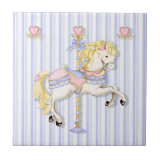 Pastel Carousel Pony Fliese