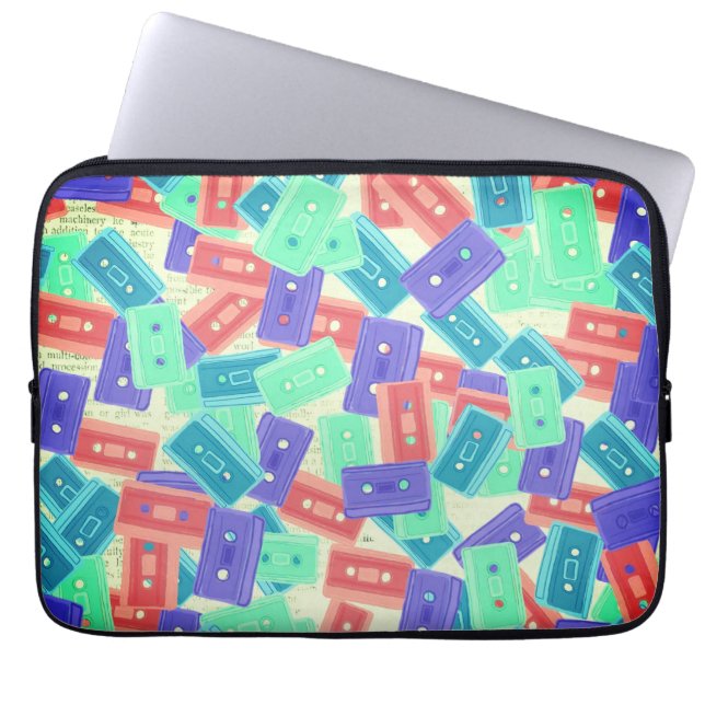 Pastel Cassette Tapes - ästhetische Musik der 90er Laptopschutzhülle (Vorderseite)