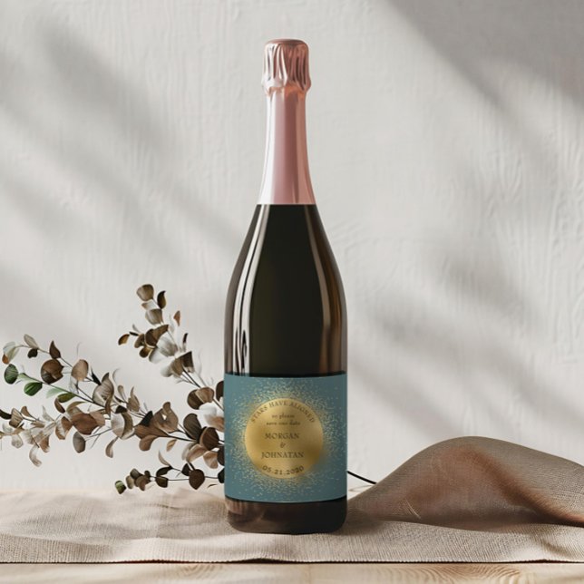 Pastel Celestial Gold Moon Save the Date (Von Creator hochgeladen)