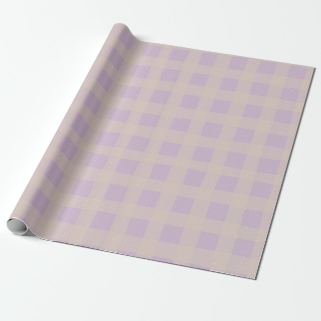 Pastel Checkered Gingham Geschenkpapier (Ungerollt)