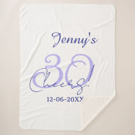 Pastel cheers 30th birthday purple elegant name da sherpadecke