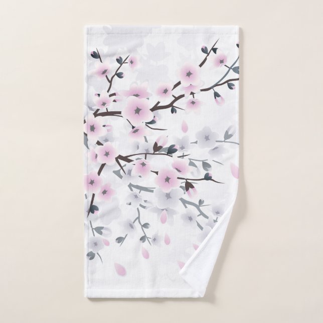 Pastel Cherry Blossom Landschaft Handtuch (Handtuch)