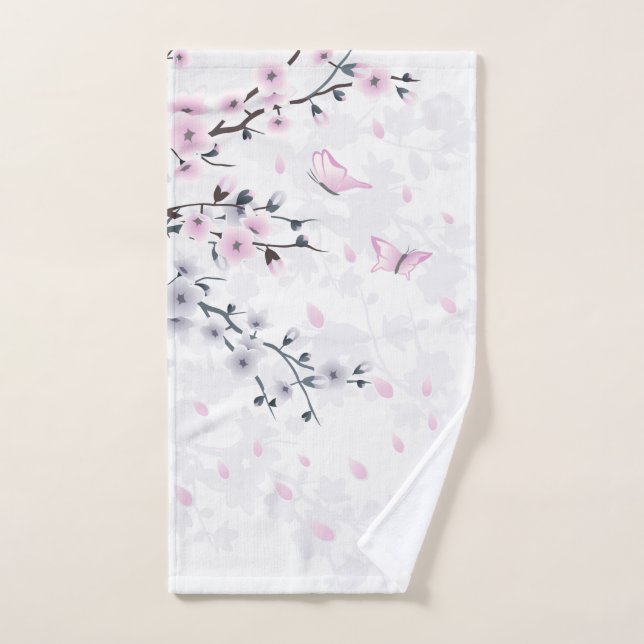 Pastel Cherry Blossom Landschaft Handtuch (Handtuch)