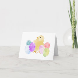 Pastel Chick mit Eierdesign BLANK Karte