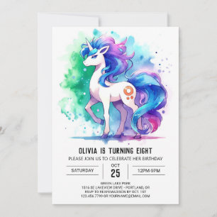 Pastel Children Horse Geburtstag Einladung
