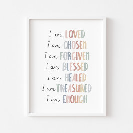 Pastel Christliche Kinder Affirmative Poster