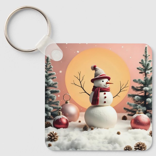 Pastel Christmas - Aluminum Keychain Schlüsselanhänger (Vorderseite)