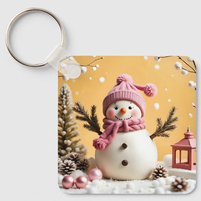 Pastel Christmas - Aluminum Keychain  Schlüsselanhänger (Vorderseite)