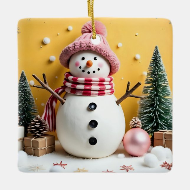 Pastel Christmas - Ceramic Ornament  (Vorderseite)