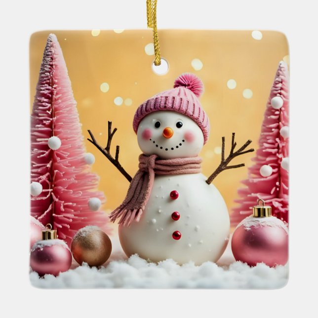 Pastel Christmas - Ceramic Ornament (Vorderseite)