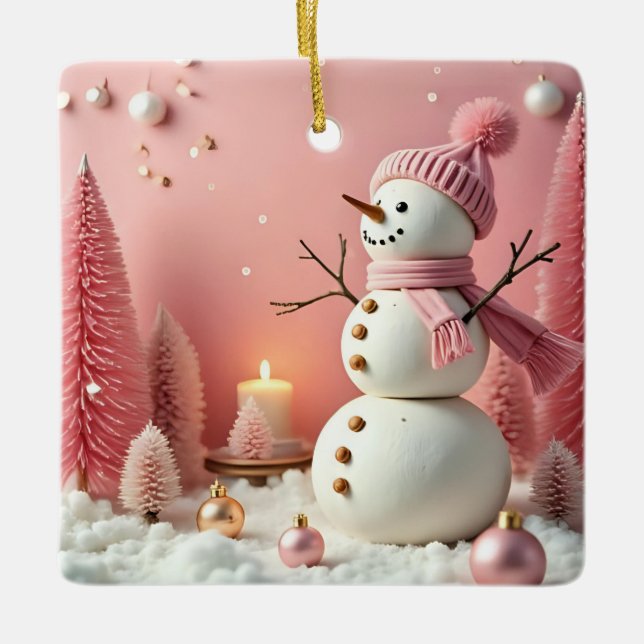 Pastel Christmas - Ceramic Ornament (Vorderseite)