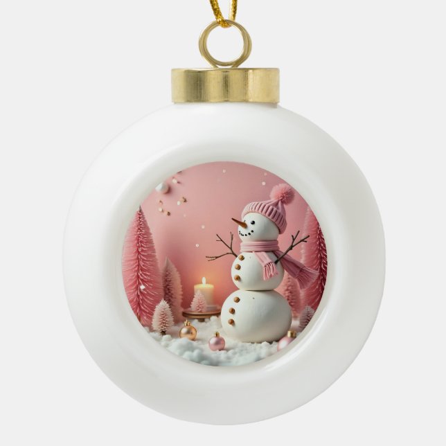Pastel Christmas - Ceramic Ornament (Vorderseite)