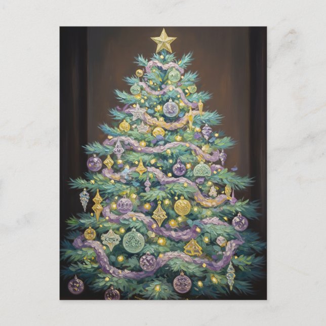 Pastel Christmas Feiertagspostkarte (Vorderseite)
