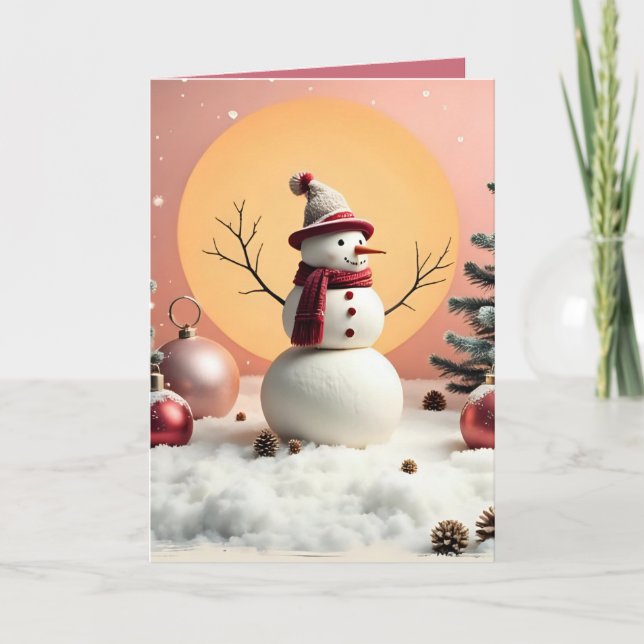 Pastel Christmas - Folded Greeting Card  Karte (Vorderseite)