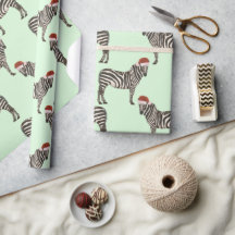 Pastel Christmas Safari Tiere Mint Zebra