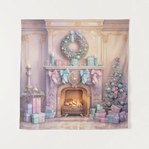 Pastel Christmas Tapestry Wandteppich