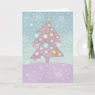 Pastel Christmas Tree Card Feiertagskarte