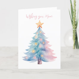 Pastel Christmas Tree Feiertagskarte