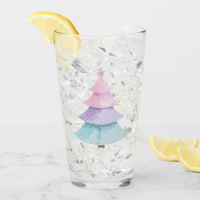 Pastel Christmas Tree Glas (Vorderseite Ice)