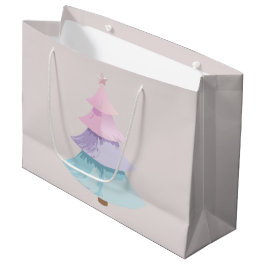 Pastel Christmas Tree Große Geschenktüte