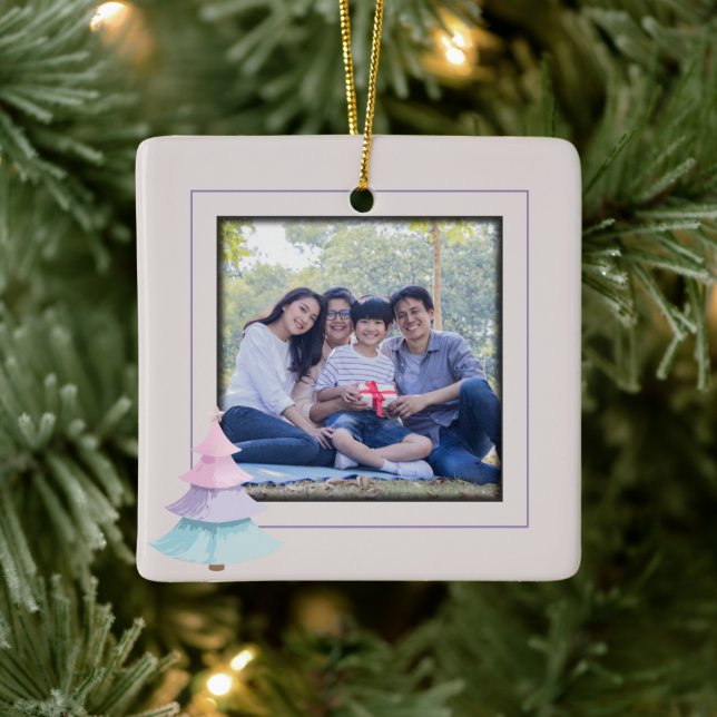 Pastel Christmas Tree Keramikornament (Baum)