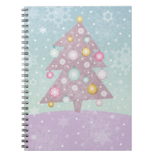 Pastel Christmas Tree Notebook Notizblock