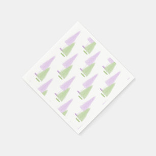 Pastel Christmas Trees Napkin Serviette