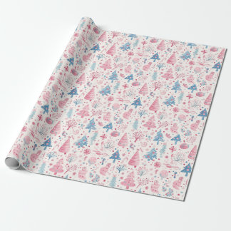 "Pastel Christmas Wonderland Pattern" Geschenkpapier