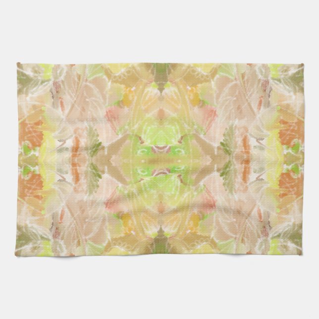 Pastel Citrus Aquarell Designer Druckmuster Geschirrtuch (Horizontal)