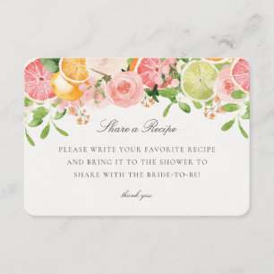 Pastel Citrus Floral Gemeinsame Nutzung eines Reze Begleitkarte