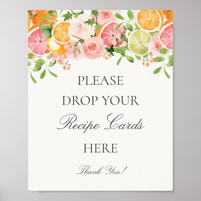 Pastel Citrus Floral Main Squeeze Teilen Sie ein R Poster (Vorne)