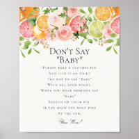 Pastel Citrus Süsse Dont Say Baby Game