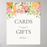 Pastel Citrus Süsse Karten und Geschenke Zeichen
